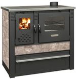 Panonia stove, mocca, right outlet
