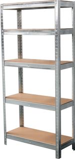 Regál Racks, kovový, MDF, 5 políc, 1500x700x300 mm