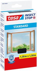 Háló tesa® Standard, 130x150 cm, rovarok és szúnyogok ellen, ablakra, antracit