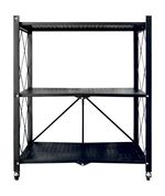 Shelf Racks RAW3T, metal, 3 shelves, 870x720x340 mm, max. 50 kg/shelf, portable, with castors