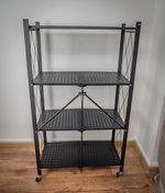 Polc Racks RAW4T, fém, 4 polcos, 1270x720x340 mm, max. 50 kg/polc, hordozható, görgős