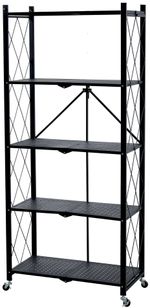 Polc Racks RAW5T, fém, 5 polcos, 1630x720x340 mm, max. 50 kg/polc, hordozható, görgős