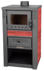 Stove Nova Ceramic, 7.5 kW, 120 mm, red