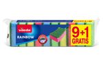 Sponge Vileda Rainbow, for dishes, pack of 9+1 pcs