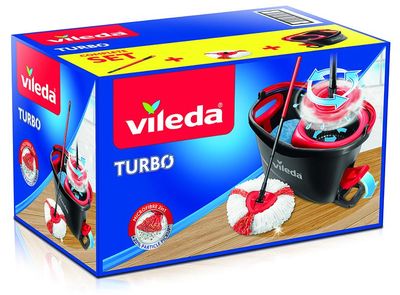 Cleaning Set Vileda TURBO 2-in-1, rotary floor mop + bucket, with gift