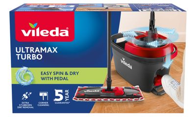 Cleaning Set Vileda Ultramax TURBO, mop+bucket + Actifibre Soft cloth