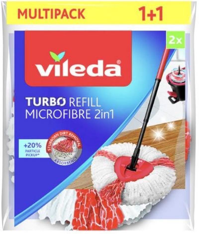 Mop head Vileda TURBO 2in1, 1+1 free, replacement cloth