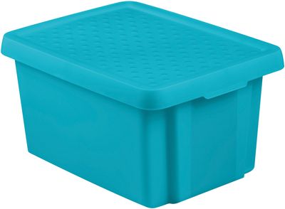 Box Curver® ESSENTIALS 16L, with lid, turquoise, 39x30x21 cm