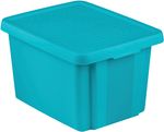 Box Curver® ESSENTIALS 26L, with lid, turquoise, 44x34x27 cm