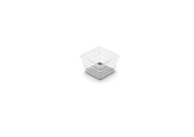 Organizer Curver® SISTEMO 1, transparent/grey, 7,5x7,5x5 cm, into shelft