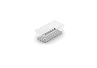Organizer Curver® SISTEMO 2, transparent/grey, 7,5x15x5 cm, into shelft