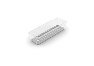 Organizer Curver® SISTEMO 3, transparent/grey, 7,5x22,5x5 cm, into shelft