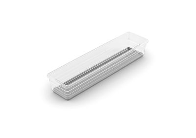 OrganizerCurver® SISTEMO 4, transparent/grey, 7,5x30x5 cm, into shelft