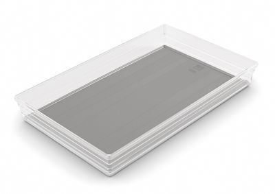 Organizer Curver® SISTEMO 9, transparent/grey, 24x39x5 cm, into shelft