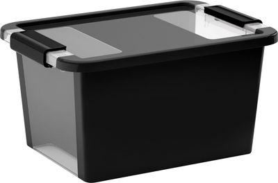 Box KIS Bi-Box S, 11L, black, 26x36,5x19 cm, with lid