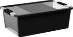 Box fedővel KIS Bi-Box M, 26 liter, fekete, 35x55x19 cm