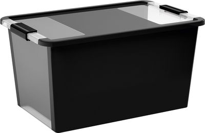 Box KIS Bi-Box L, 40L, black, 35x55x28 cm, with lid