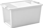 Box fedővel KIS Bi-Box L, 40 liter, fehér, 35x55x28 cm