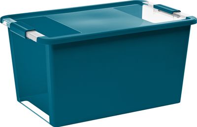 Box KIS Bi-Box L, 40L, turquoise, 35x55x28 cm, with lid