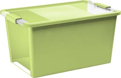 Box KIS Bi-Box L, 40L, light green, 35x55x28 cm, with lid