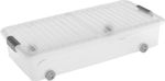Box KIS W Box Underbed L, 35L, transparent, 39x79x17 cm, with lid and wheels