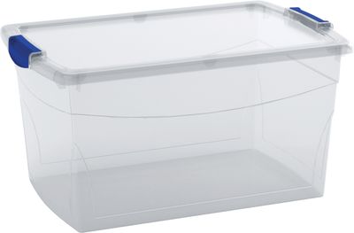 Box KIS Omni Latch L, 50L, transparent, 39x59x29 cm, with lid