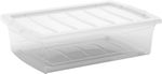 Box KIS Spinning M, 25L, white, 39x59x16 cm, with lid and wheels