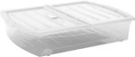 Box KIS Spinning XL, 56L, white, 59x75x17 cm, with lid and wheels