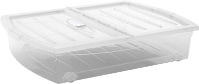 Box KIS Spinning XL, 56L, white, 59x75x17 cm, with lid and wheels