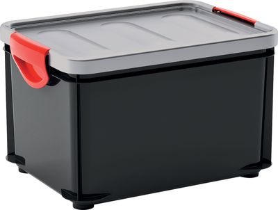 Box KIS Clipper XL, 59L, black/grey, 40x59x33 cm, with lid