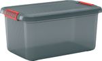 Box KIS K Latch L, grey/orange, 39x59x28 cm, with lid