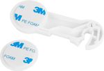 Safety lock Strend Pro, child, for doors and furniture, plastic, adhesive, 9.7x3.7 cm