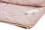 Blanket MagicHome, heated, flannel, beige, 180x130 cm