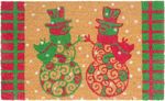 Lábtörlő MagicHome, ajtó elé, Snowmen, kókusz/pvc, 45x75 cm