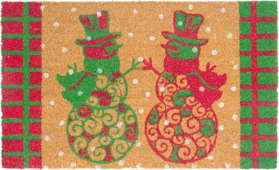 Rohožka MagicHome, pred dvere, Snowmen, kokos/pvc, 45x75 cm