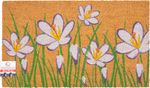 Doormat MagicHome, for door, Flowers, coconut/pvc, 45x75 cm