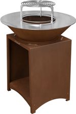 Grill Strend Pro Fiesta, rust finish, steel, 75 cm diameter, with fire pit