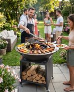Grill Strend Pro Fiesta, anthracite finish, steel, 100 cm diameter, with fire pit