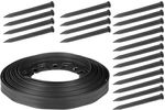 Szegély Strend Pro Garden, gyep, rugalmas, fekete, L-10 m, 4 cm