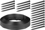 Szegély Strend Pro Garden, gyep, rugalmas, fekete, L-10 m, 6 cm