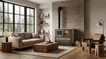 Kályha Pro PANONIA Ceramic, 10 kW, mocca, bal oldali kivezető