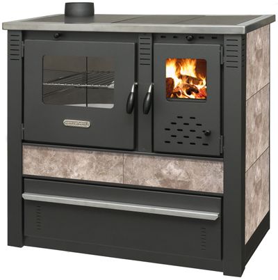 Panonia stove, mocca, left outlet