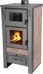 Cserépkályha Pro TAURUS Ceramic, mocca, 12 kW, 120 mm, sütővel