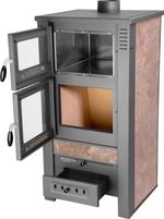 Cserépkályha Pro TAURUS Ceramic, mocca, 12 kW, 120 mm, sütővel