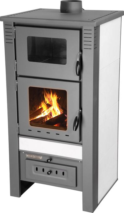 Stove Pro TAURUS Ceramic, white, 12 kW, 120 mm, with oven