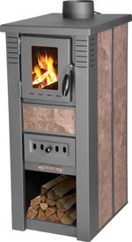 Kályha Pro LAVA Ceramic, mokka, 6,5 kW, 120 mm