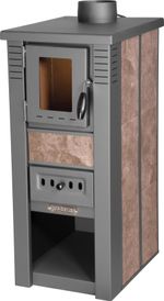 Kályha Pro LAVA Ceramic, mokka, 6,5 kW, 120 mm