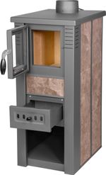 Kályha Pro LAVA Ceramic, mokka, 6,5 kW, 120 mm