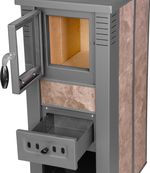 Kályha Pro LAVA Ceramic, mokka, 6,5 kW, 120 mm