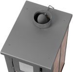 Kályha Pro LAVA Ceramic, mokka, 6,5 kW, 120 mm